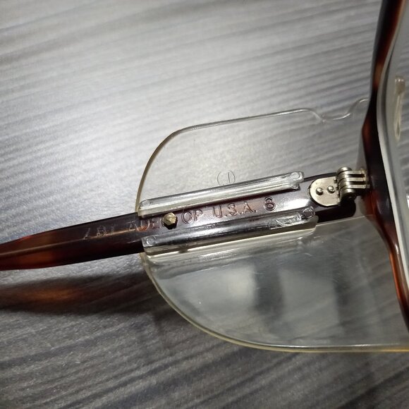 Vintage 70s Aden Z 87 Optical Safety Eye Glasses Frames - Picture 9 of 9